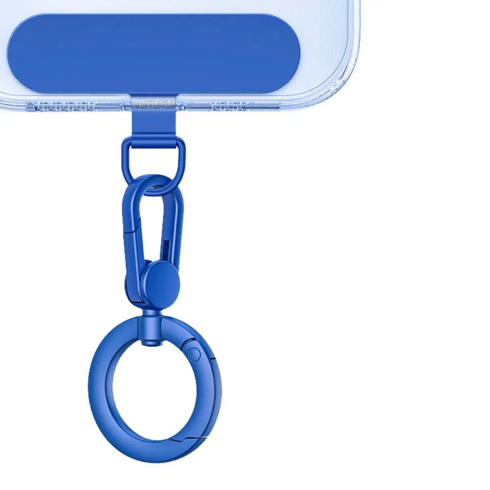 Metal Phone Lanyard Gasket Patch Rotatable Metal Buckle Hanging   Steel Clip Card Cord Tab Mobile Phone Accessories