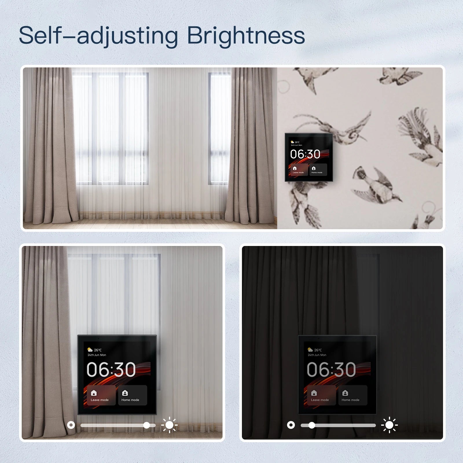 MOES Wifi Touch Center Control Panel，Tuya Screen， Bulid in Alexa Voice Control & ZigBee Gateway For Smart Scenes 4 Inches