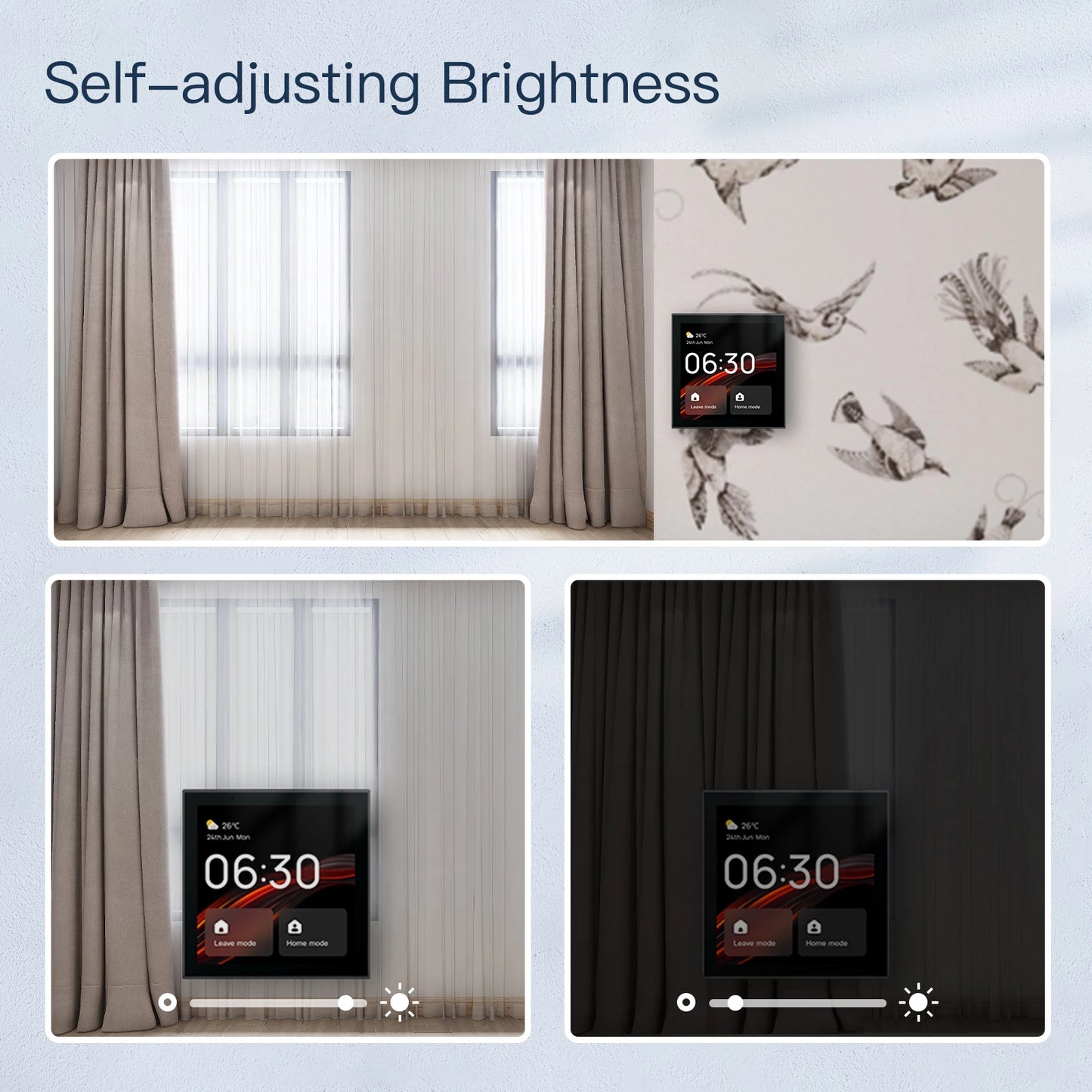 MOES Wifi Touch Center Control Panel，Tuya Screen， Bulid in Alexa Voice Control & ZigBee Gateway For Smart Scenes 4 Inches