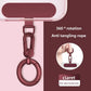 Metal Phone Lanyard Gasket Patch Rotatable Metal Buckle Hanging   Steel Clip Card Cord Tab Mobile Phone Accessories