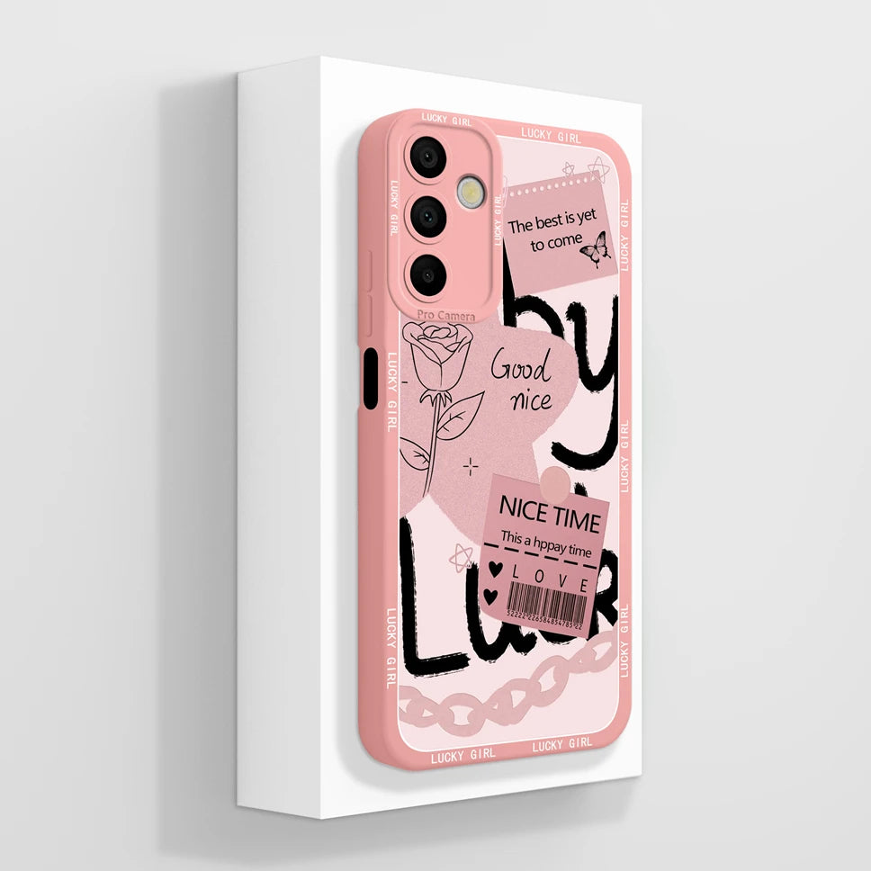 Phone Cases For Samsung Galaxy A15 Lovely Cats Camera Protection Soft Silicone Cover For SamsungGalaxy A 15 Fundas Bumper Coque