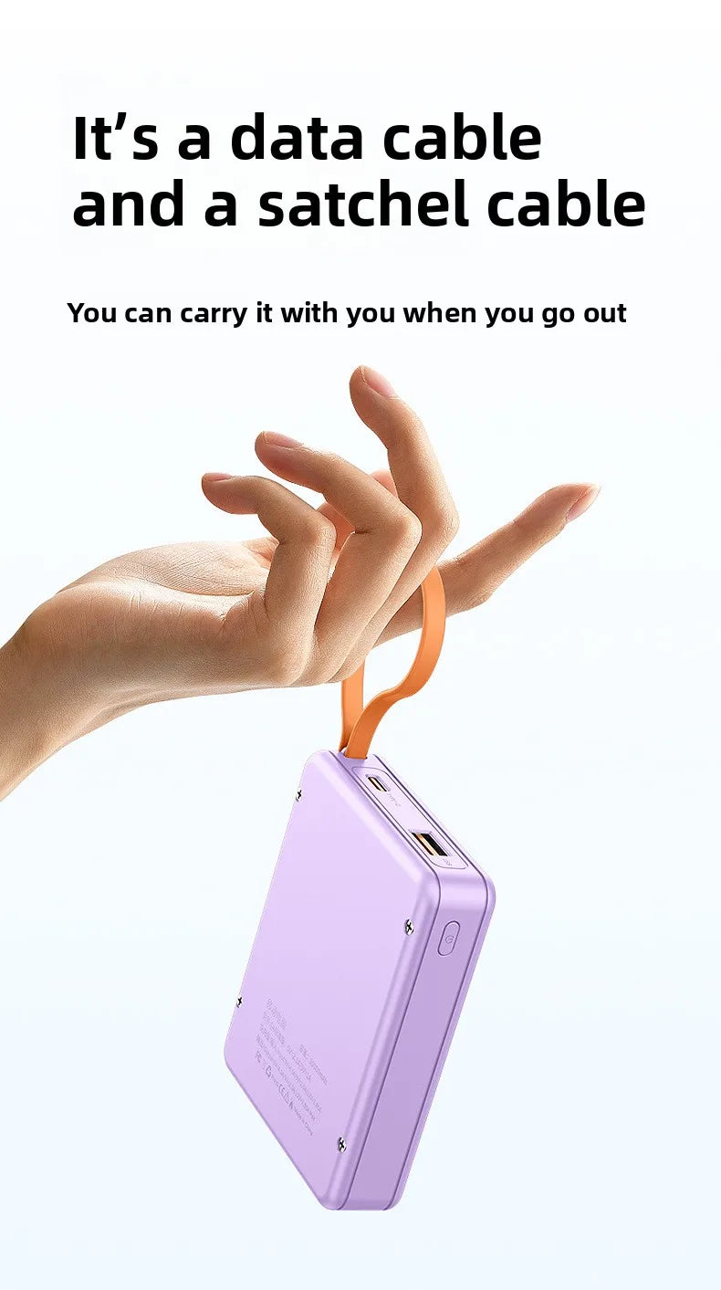 4*18650 Power Bank Cases 10W Battery Holder Portable 22.5W Type C Fast Charging Shell for iPhone Xiaomi With Charging Cable