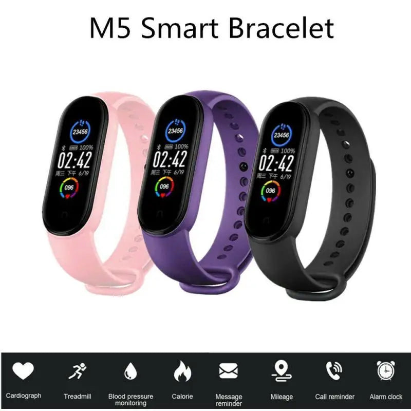 M5 Smart Band Waterproof Sport Smart Watch Men Woman Blood Pressure Heart Rate Monitor Fitness Bracelet For Android IOS
