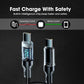 120W Dual USB C Digital Display Cable PD Fast Charging USB Type C to Type-C Cable For iPhone 15 Pro Max Plus Xiaomi Macbook iPad