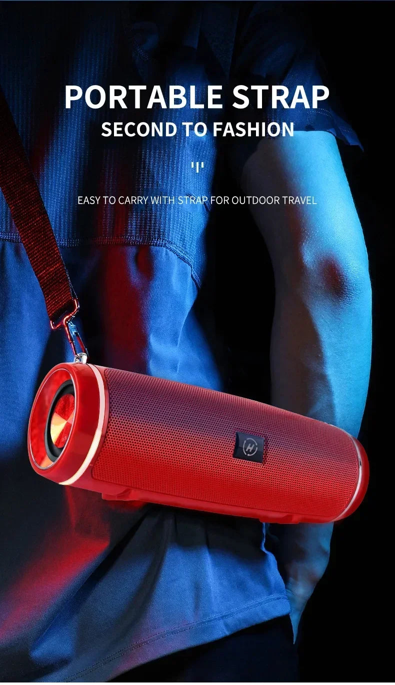 VIVO 200W Portable Bluetooth Speaker IPX7 Outdoor Waterproof HIFI Pillar Speaker Subwoofer Stereo Speaker FM Radio TF Boom Box