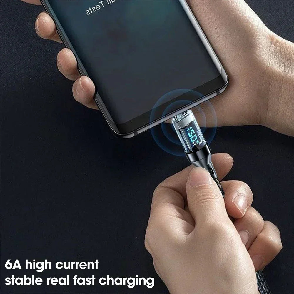 120W Dual USB C Digital Display Cable PD Fast Charging USB Type C to Type-C Cable For iPhone 15 Pro Max Plus Xiaomi Macbook iPad