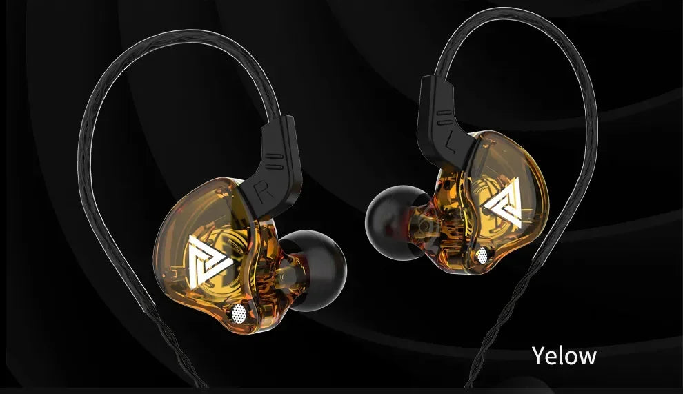 Genuine QKZ AK6 Gaming Headset Gamer Headphones 3.5mm Cable Ear Phones Noise Reduction Hands Free Wired Earphones For Sports