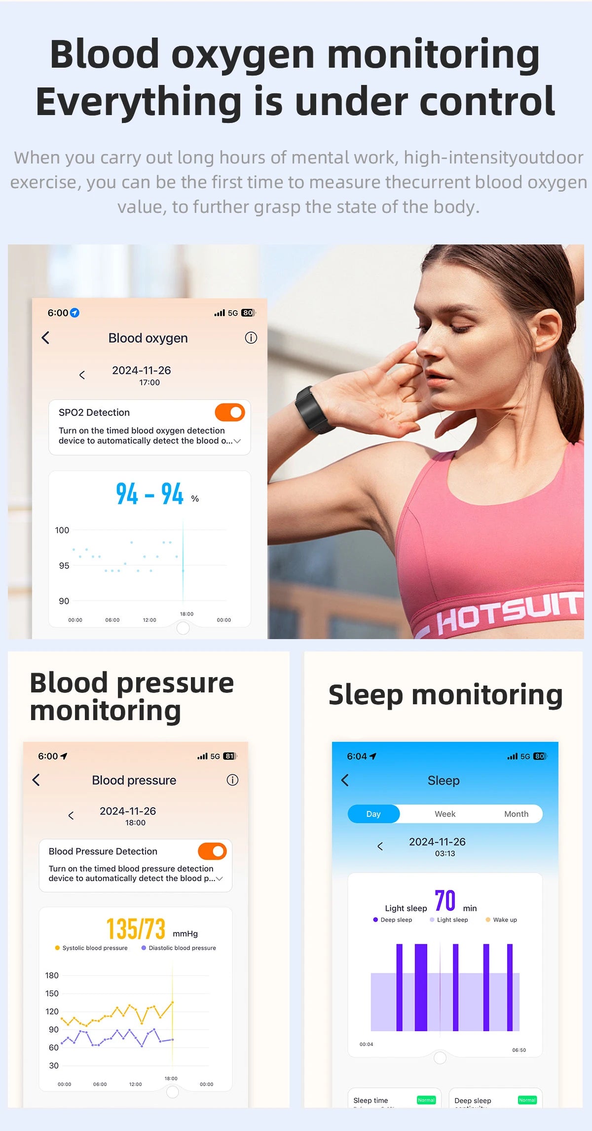 LIGE New GPS Sports Smart Bracelet Men AI Healthy Blood Pressure Fitness Tracker Pedometer Call Reminder Smartwatch Band Women