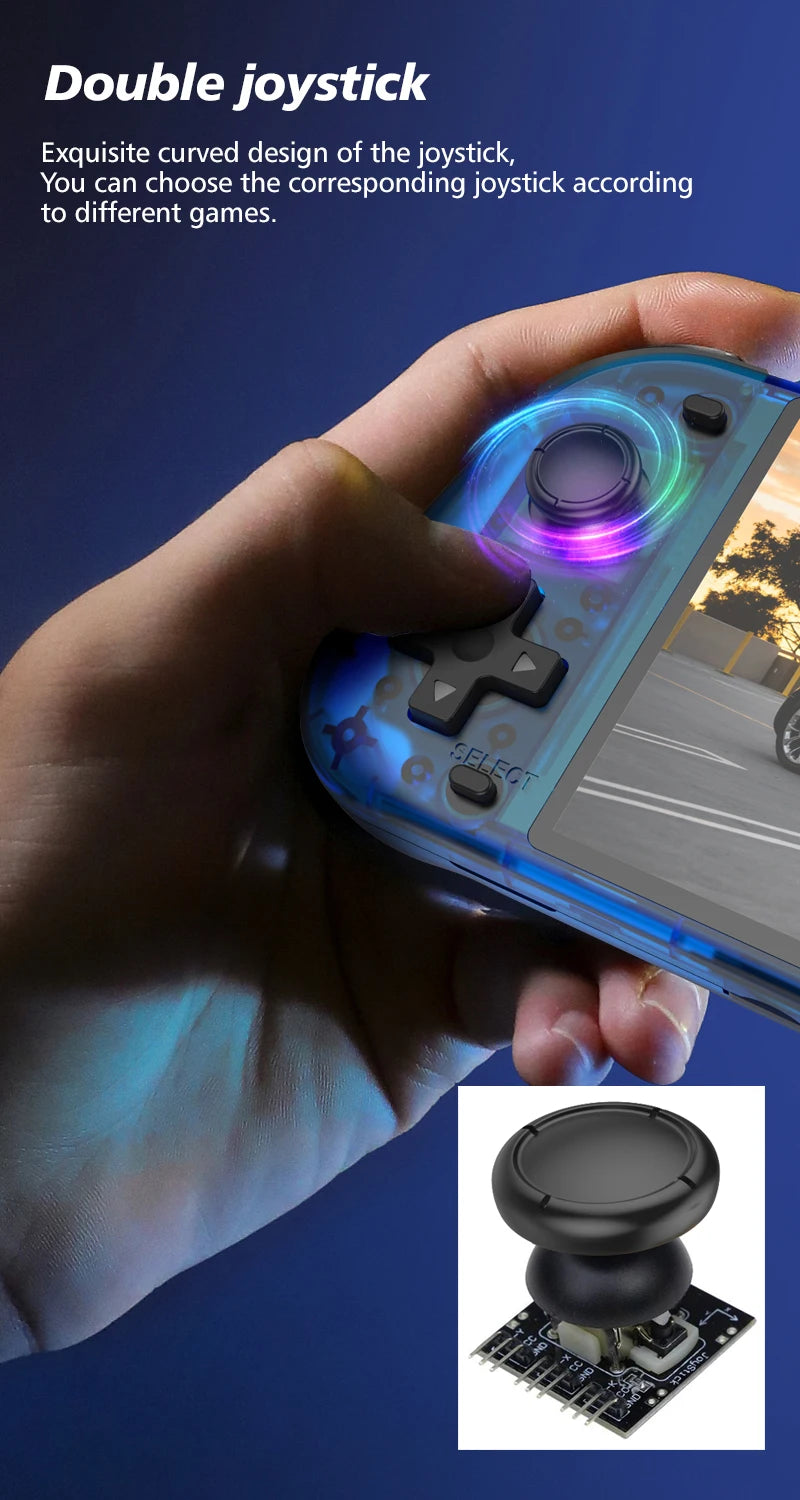 5.1inch Game Console R50S 128G IPS Screen Video Game Consoles Wifi Two-player Online Gaming Pocket R36S Upgraded Consolas