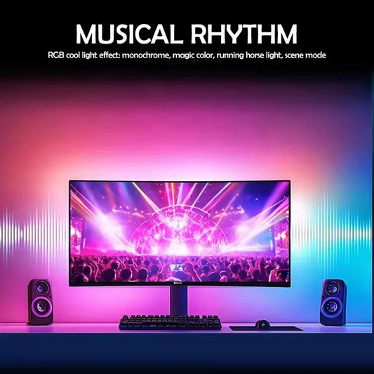 PC Backlight Computer Screen Light Strip Monitor RGBIC LED Lights Ambient Lighting Music Sycn LED Backlight Game Room Decor