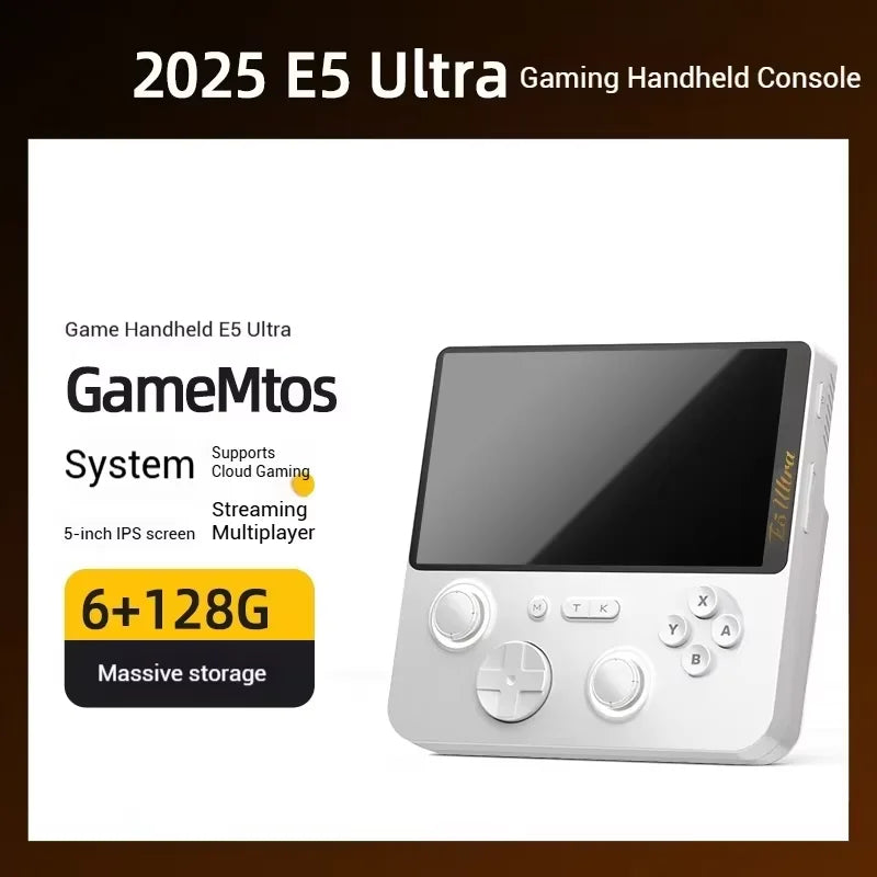 GAMEMT E5 Ultra Gaming Console Hall-Effect Joystick Handheld 5" 1280*720 60Hz IPS Touch Screen 5000mAh Portable Android Consoles