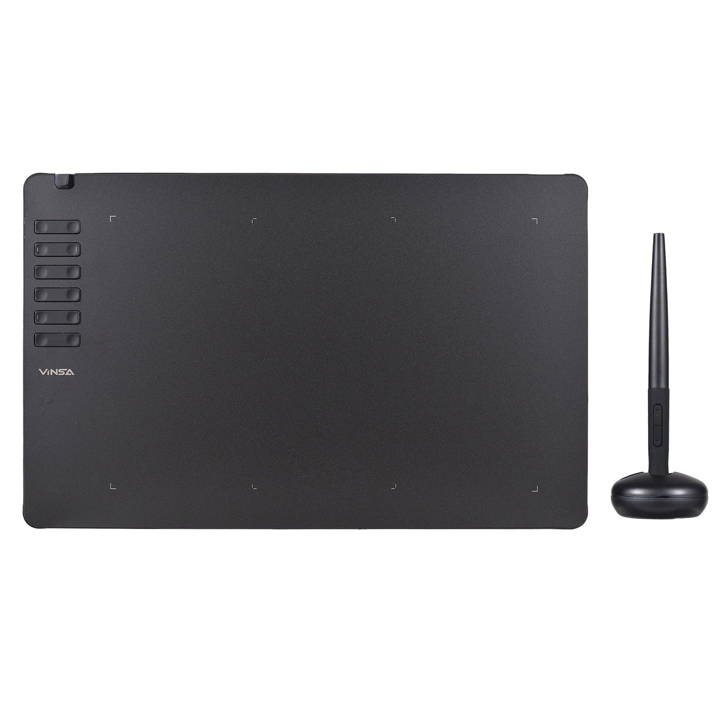 VINSA T1161 Graphics Drawing Tablet Ultra-thin Art Creation Sketch with Battery-free Stylus 8 Pen Nibs 8192 Levels Pressure
