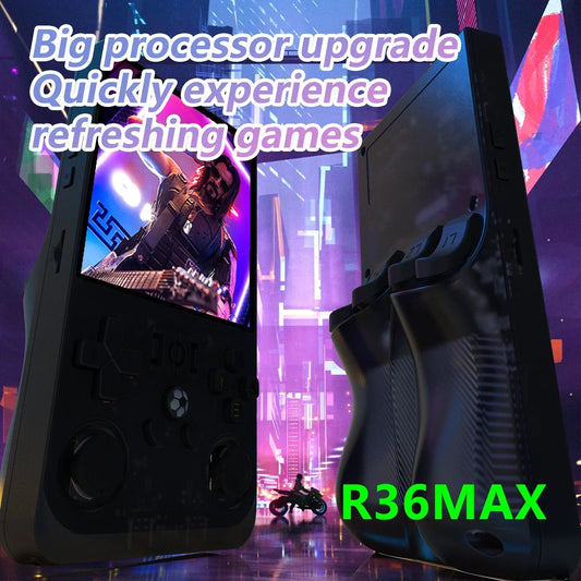 R36MAX Game Console 64GB 128GB 18000+GAMES Linux System 4.0inch K36 vs R36S 3.5inch Pocket Video Player No Download Required