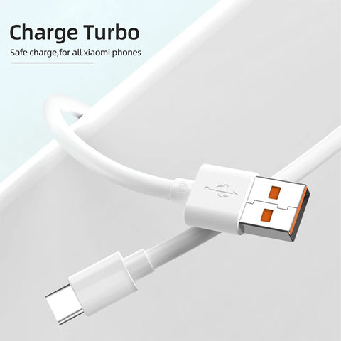 Original Xiaomi 6A 120W 90W 67W 55W 33W USB Type C Turbo Fast Charge Cable For Mi 14 13 12 11 Pro Redmi Note 12 11 T Pro POCO X4