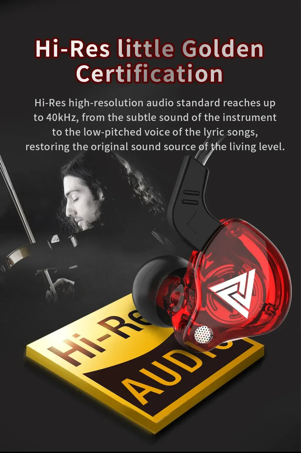 Genuine QKZ AK6 Gaming Headset Gamer Headphones 3.5mm Cable Ear Phones Noise Reduction Hands Free Wired Earphones For Sports