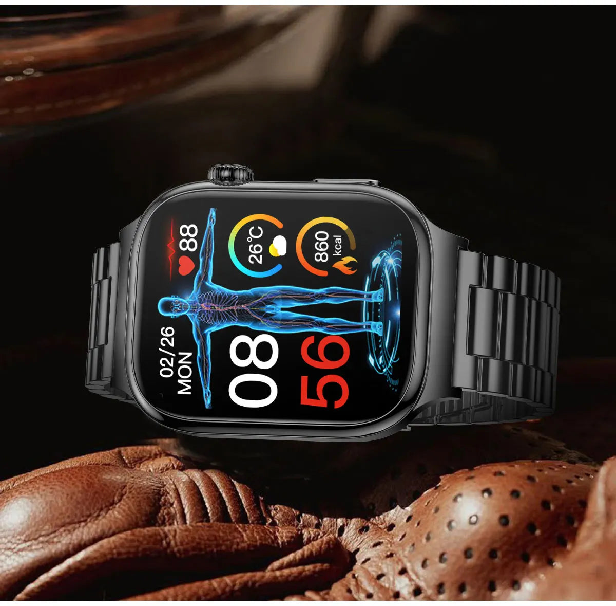 2025 New Smart Watches For man Health ECG+HRV Blood Oxygen Uric Acid Fitness Sport Tracker Watch body fat Sleep Call Smartwatch