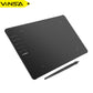 VINSA T1161 Graphics Drawing Tablet Ultra-thin Art Creation Sketch with Battery-free Stylus 8 Pen Nibs 8192 Levels Pressure