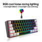 New 61keys Wired White Black Keyboard RGB Gaming Mouse Office Kit Backlight Keyboard and Mouse Combos for PUBG Gamer