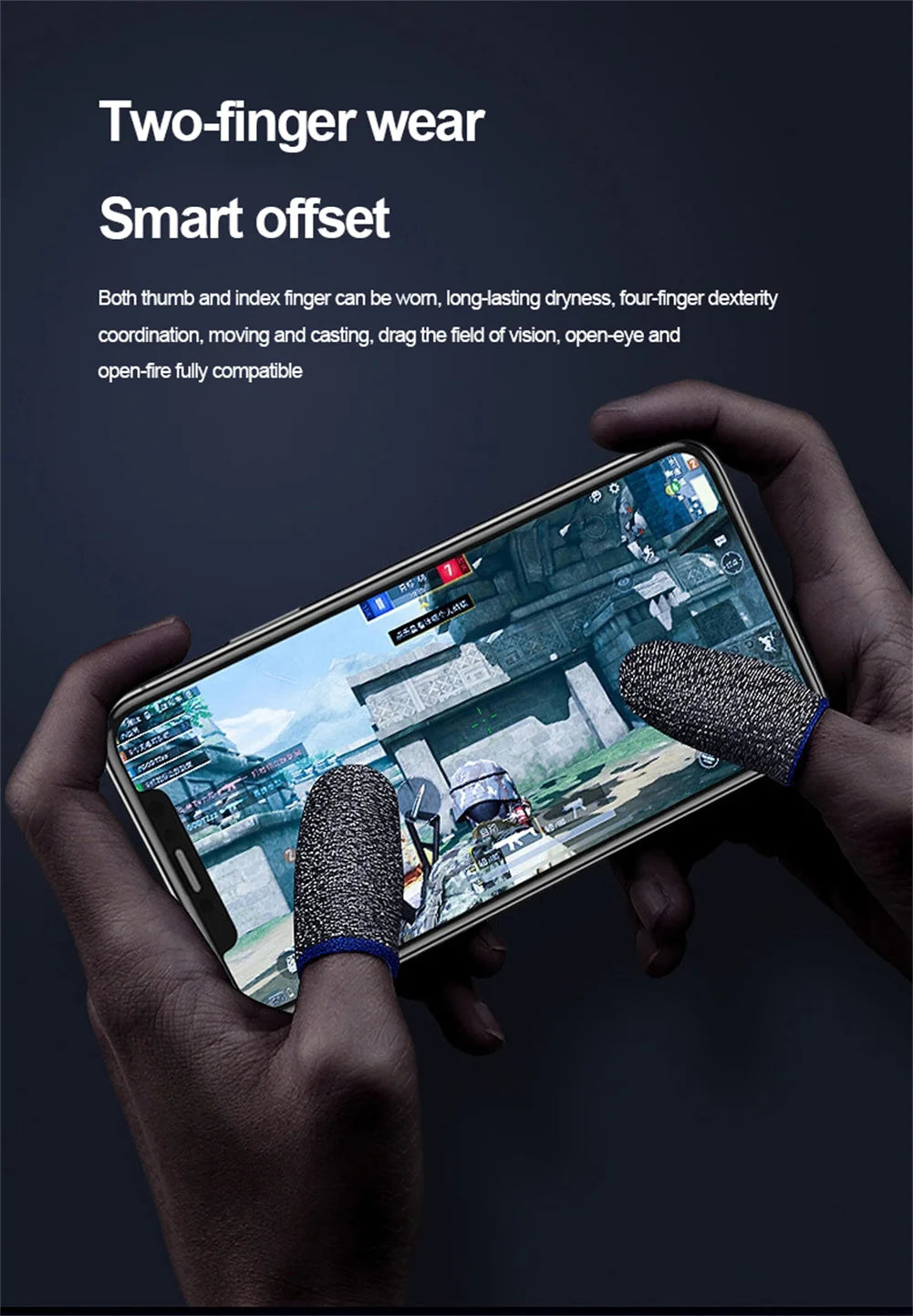 Mobile Game Fingertip Gloves For PUBG Gamer Sweatproof Anti-slip Touch Screen Finger Sleeve Breathable Gaming Finger Cover Cot
