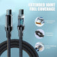 120W Dual USB C Digital Display Cable PD Fast Charging USB Type C to Type-C Cable For iPhone 15 Pro Max Plus Xiaomi Macbook iPad