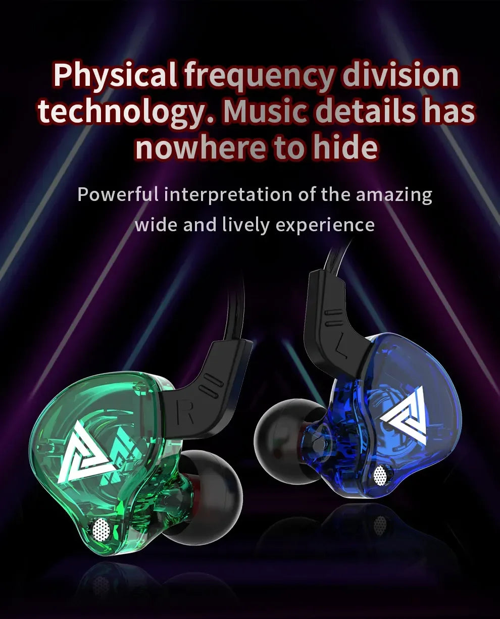 Genuine QKZ AK6 Gaming Headset Gamer Headphones 3.5mm Cable Ear Phones Noise Reduction Hands Free Wired Earphones For Sports