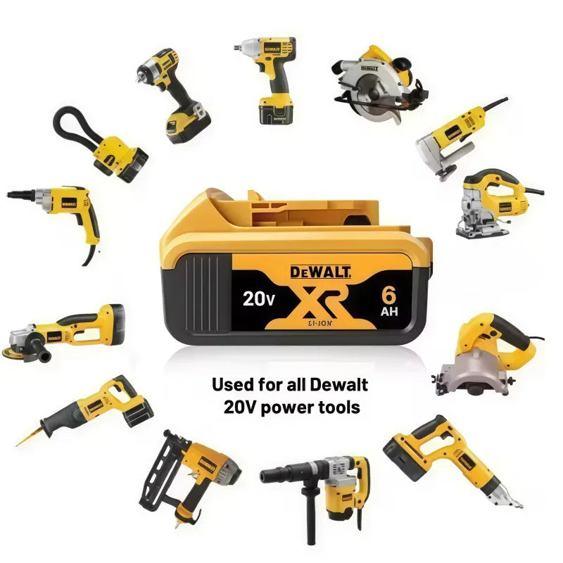 100% Original 20V 6.0Ah MAX Battery Power Tool Replacement for DeWalt DCB184 DCB181 DCB182 DCB200 20V  6A 18Volt 20v Battery.