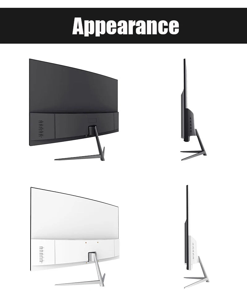 24 inch 1K 165hz Curved Gaming Monitor 144hz 1MS VA FHD Desktop Displays 300cd/m² For PC Monitors Gamer Built-in speaker DP