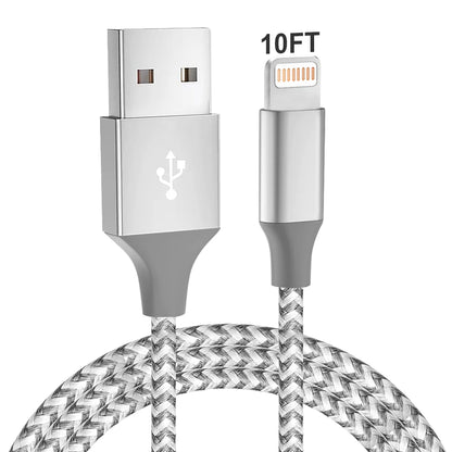 [MFi Certified]10FT USB-A to Lightning Fast Charging Cable Nylon Charger Cord For iPhone 14 13 12/pro/Max XR 8 7 6 SE iPadmini
