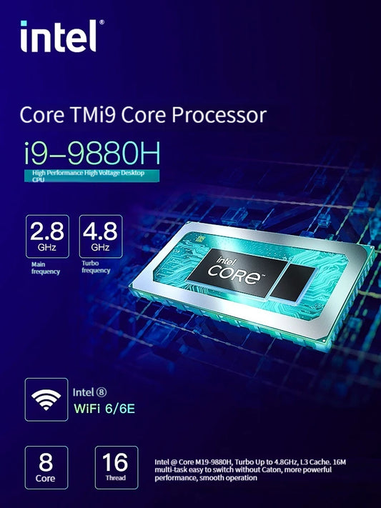 2025 New Gaming Laptop Computer Intel Core i9-10885H i7 8750H GTX1650 4G 16.1 Inch IPS Screen RAM Max 64GB 2*DDR4 2*M.2 NVMe