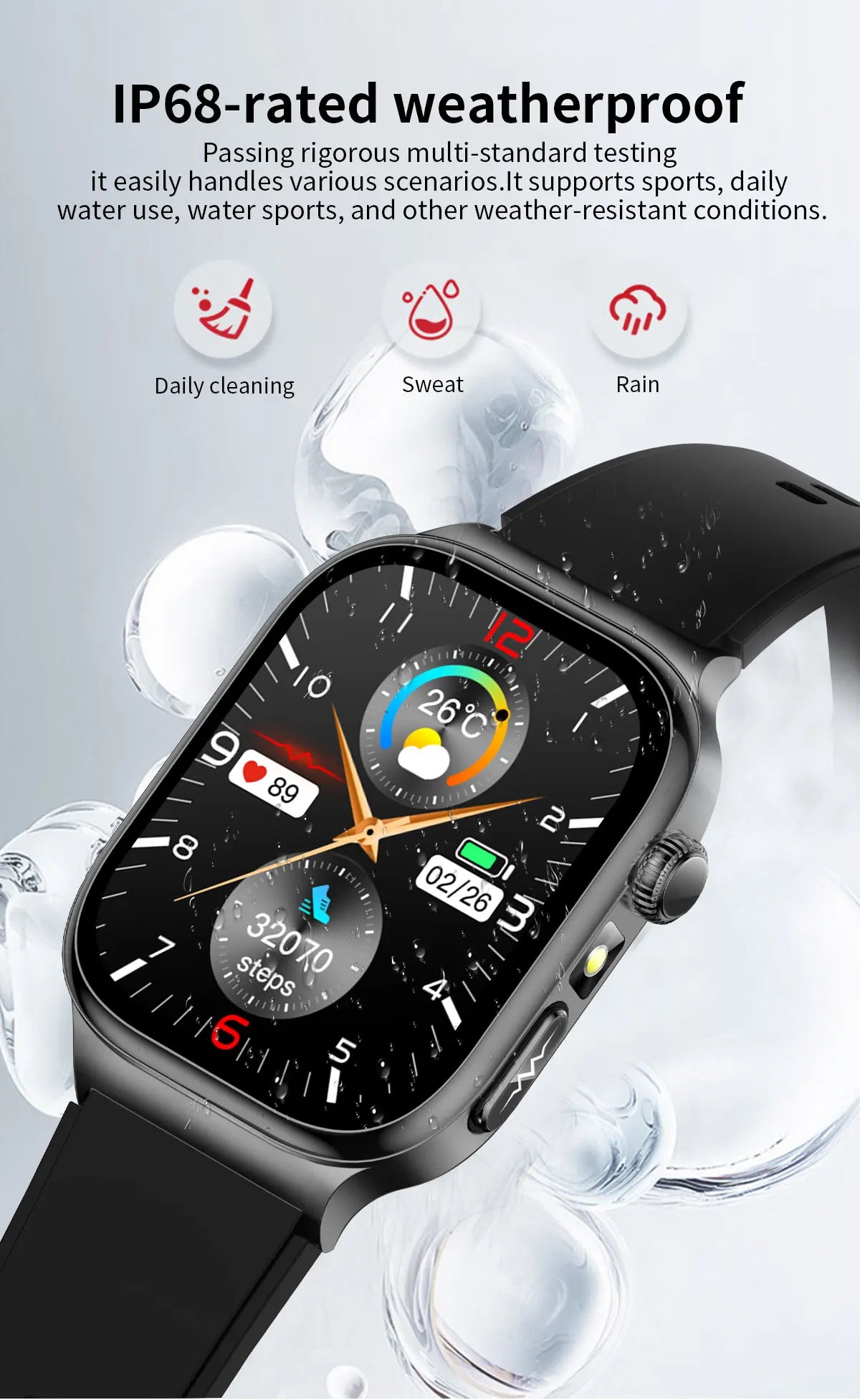 Upgraded Micro Physical Examination Smart Watches For Man Uric Acid Body Fat Five Organ Health Watches Bluetooth Call SmartWatch