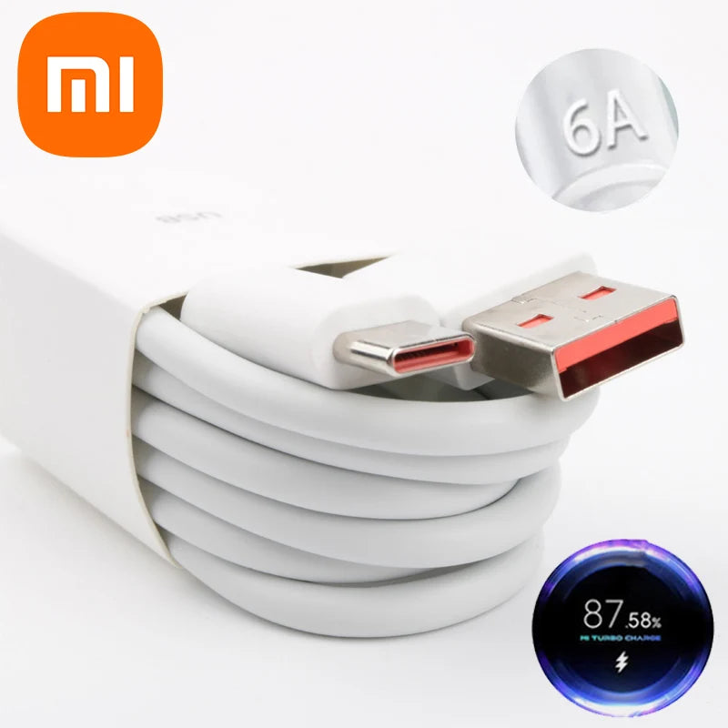 Original Xiaomi 6A 120W 90W 67W 55W 33W USB Type C Turbo Fast Charge Cable For Mi 14 13 12 11 Pro Redmi Note 12 11 T Pro POCO X4