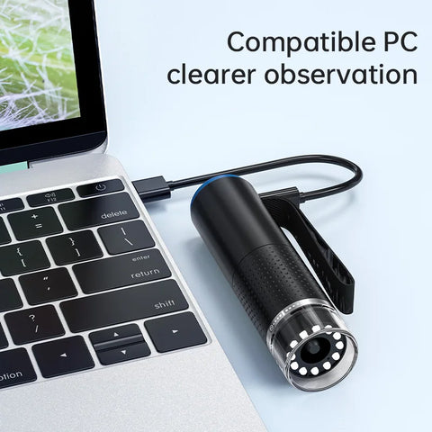 50X-1000X WiFi Digital Electronic Microscope Portable 200W Pixel Typc-C Charging LED Adjustable For Android IOS PC Magnifier