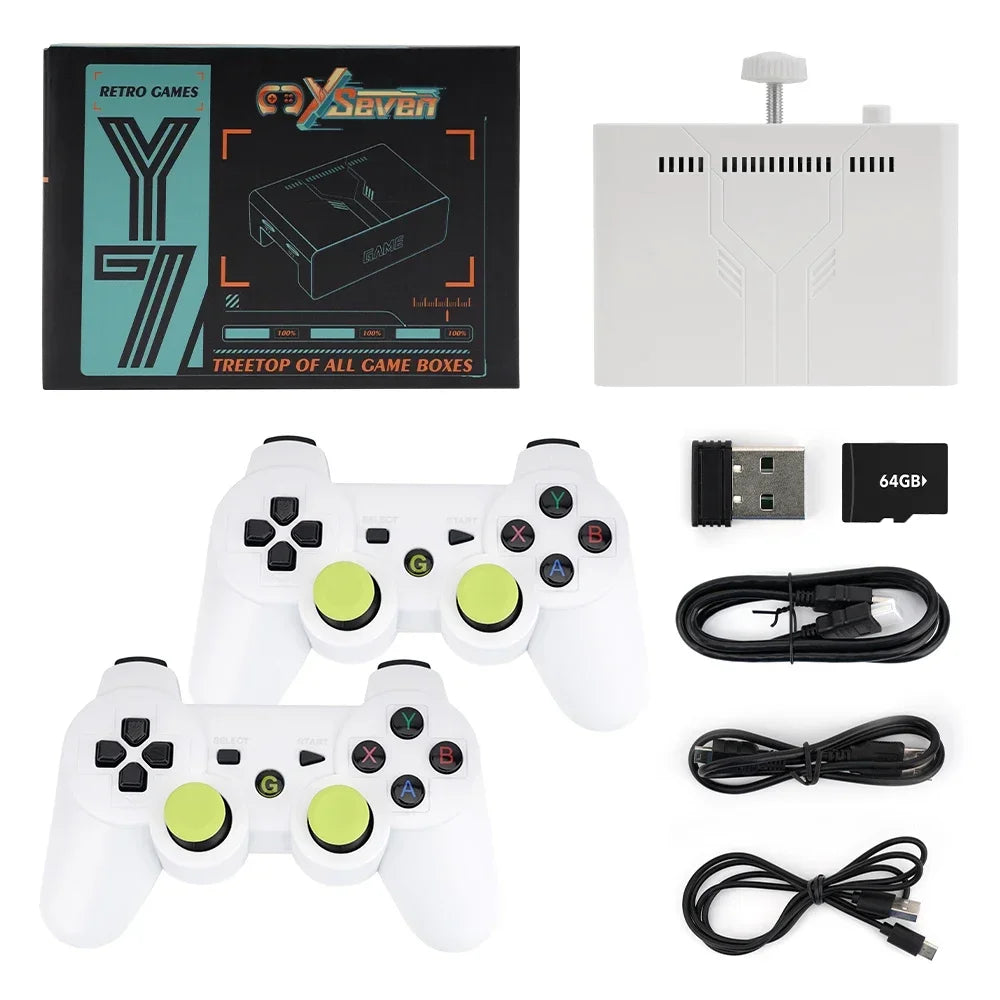 Y7 Video Game Console Linux System 64G/128G/256G Built 12000 Games Rechargeable Wireless Handle Video TV Game Stick Plug & Play