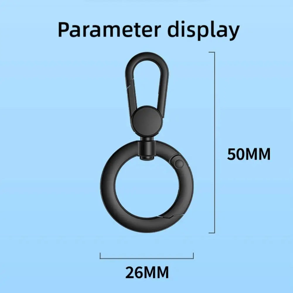 Metal Phone Lanyard Gasket Patch Rotatable Metal Buckle Hanging   Steel Clip Card Cord Tab Mobile Phone Accessories