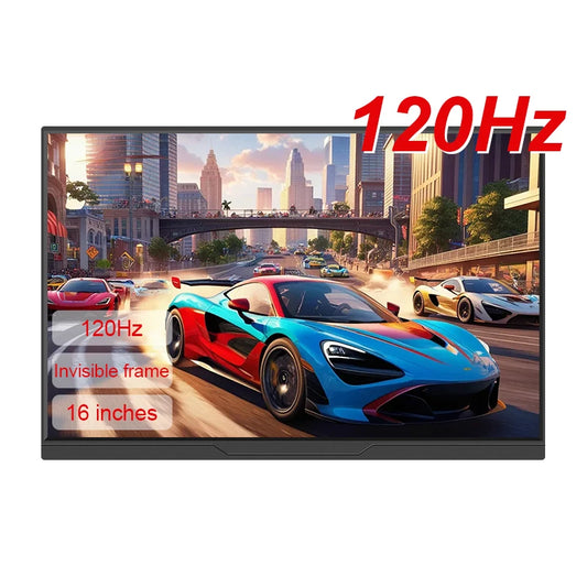 LANLIPU 16inch 120Hz 100%sRGB 1920*1200 IPS VESA Portable Monitor for Xbox/PS4/5/Switch/ Cell Phones/PC/MAC Extention Display