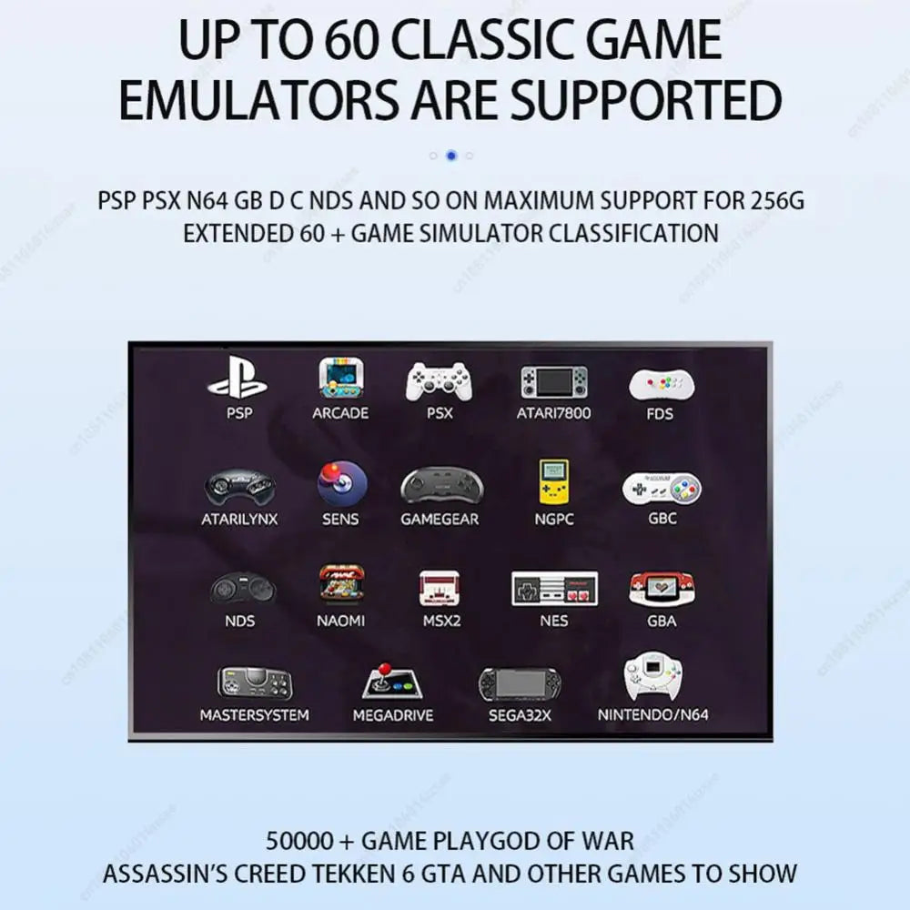 G11 Pro Retro Game Box Ultra Low Latency HD Video Game Console 4K HDMI-Compatible Output with 2.4G Wireless Dual Gamepad