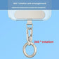 Metal Phone Lanyard Gasket Patch Rotatable Metal Buckle Hanging   Steel Clip Card Cord Tab Mobile Phone Accessories