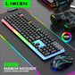 GTX350 Gaming Keyboard Mouse Combos Computer Laptop Backlight Gamer Kit LED Wired Usb Keyboard GTX350 Set-Black