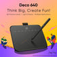 XPPen Deco 640 Graphics Tablet 16K Pressure Levels 16x9cm Drawing Area with 8 Keys 60 Tilt for OSU Game Android Windows Mac