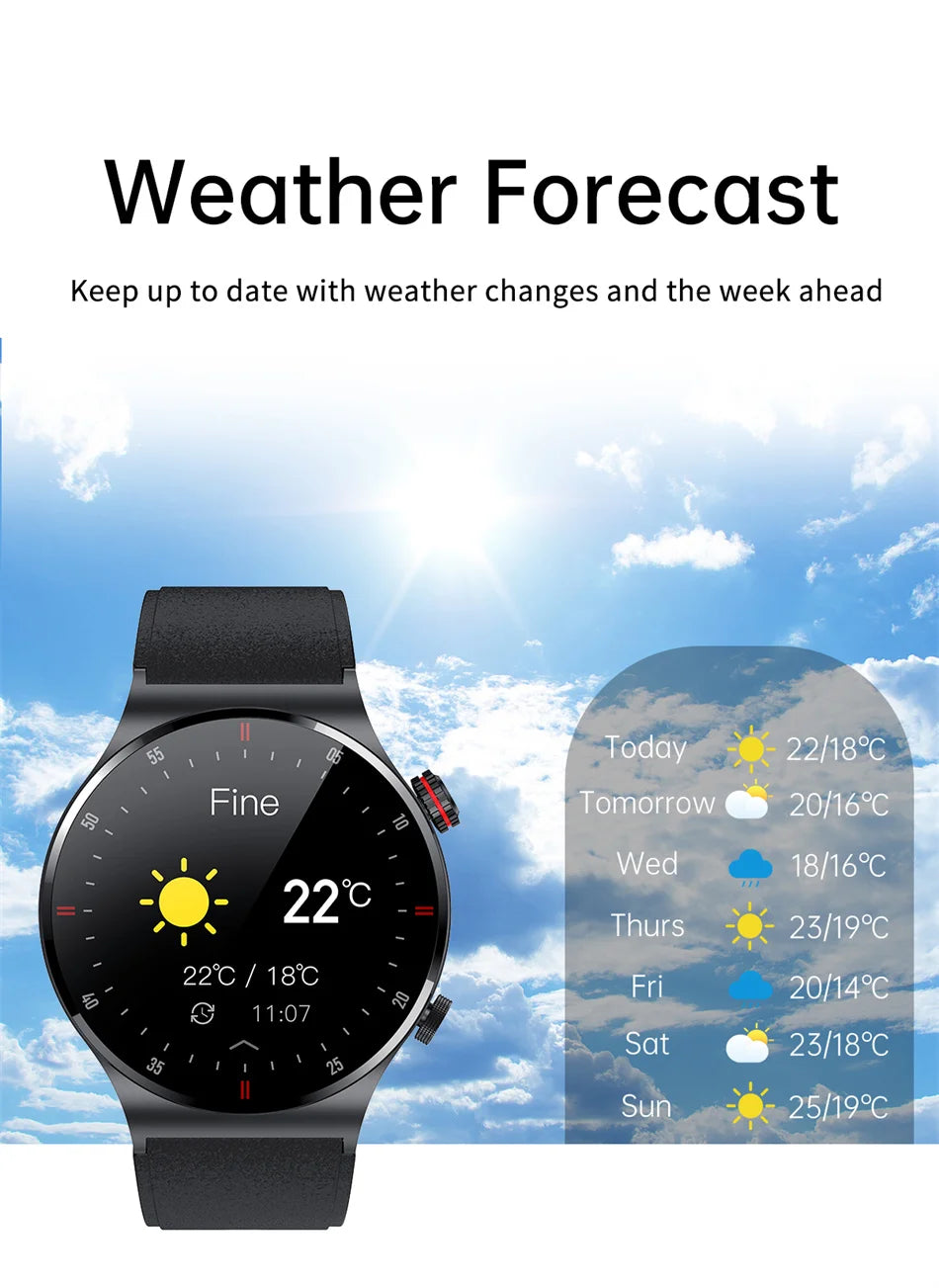 GPS ECG+PPG Bluetooth Call Smart Watch Men 2025 Sports Bracelet NFC Waterproof Custom Watch Face Men SmartWatch For IOS Android