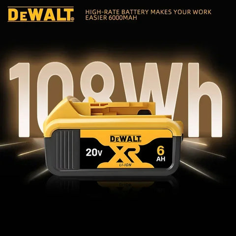 100% Original 20V 6.0Ah MAX Battery Power Tool Replacement for DeWalt DCB184 DCB181 DCB182 DCB200 20V  6A 18Volt 20v Battery.