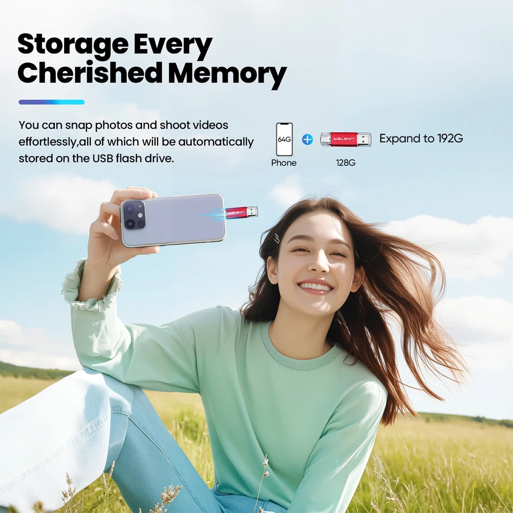 High speed TYPE C 2in1 USB flash drive 128GB 64GB 32GB metal Pen drive smart phone Car TV USB stick 4GB 8GB 16GB Creative gift