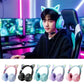 Wireless Headphones Cat Ear Gaming Headset Glow Light Bluetooth-Compatible Helmets Cute Over-Ear Headsets For Kids And Adult