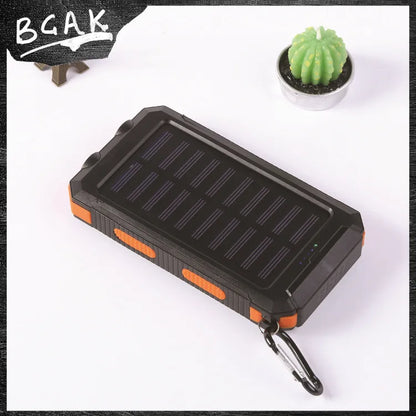 Real Capacity 200000mAh  Large Capacity Solar Power Bank New Portable With Lanyard Compass External Battery Outdoor Camping