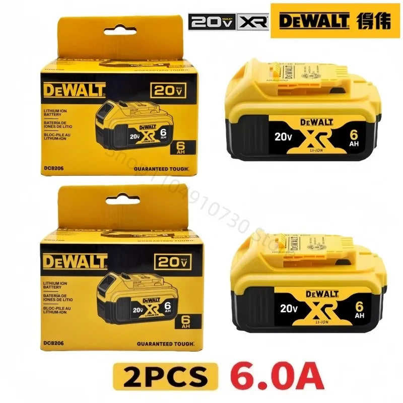 100% Original 20V 6.0Ah MAX Battery Power Tool Replacement for DeWalt DCB184 DCB181 DCB182 DCB200 20V  6A 18Volt 20v Battery.