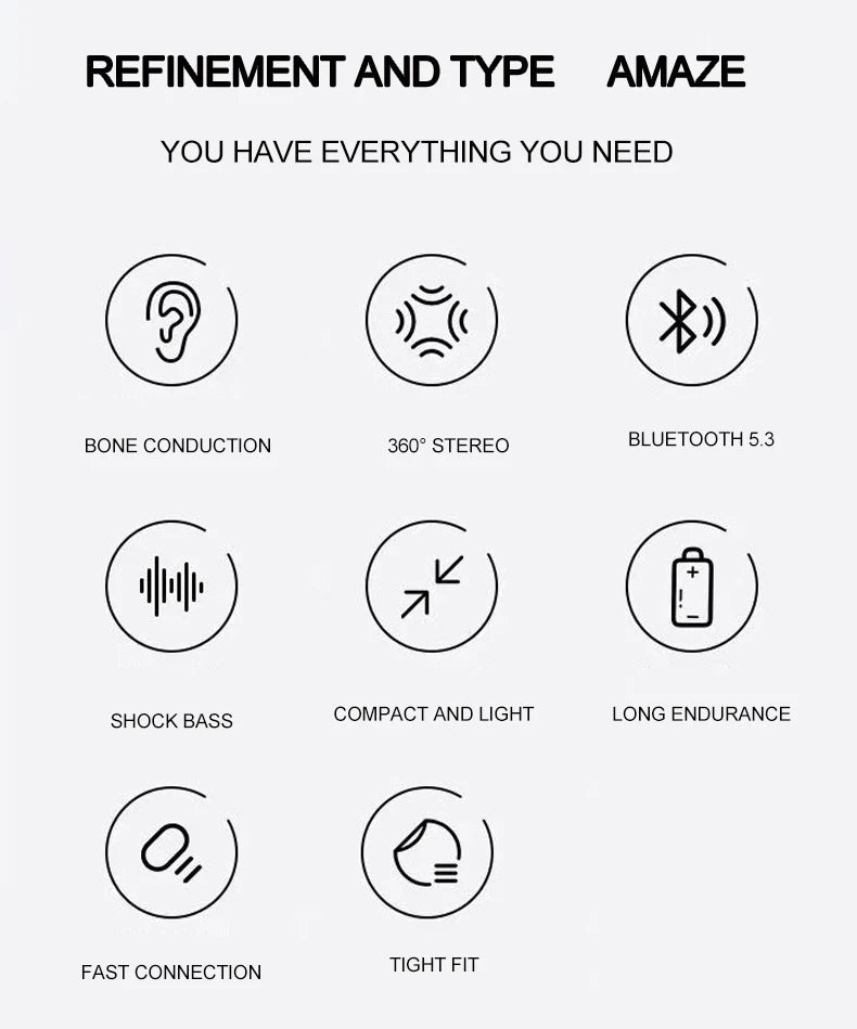 Extra Large TWS Bone Conduction Bluetooth Speaker TWS Wireless Support TF Card Play Music Subwoofer Vibration Stereo Audio