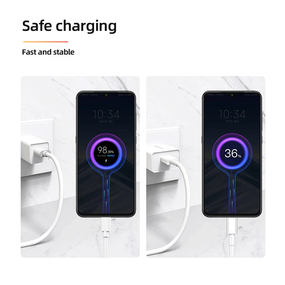 Xiaomi Original Usb Type C Cable 120W 100W 90W 67W Turbo Fast Charger Mi 17 15 14 13 12 T Pro 11 Ultra Poco X6 X7 Redmi Note 10
