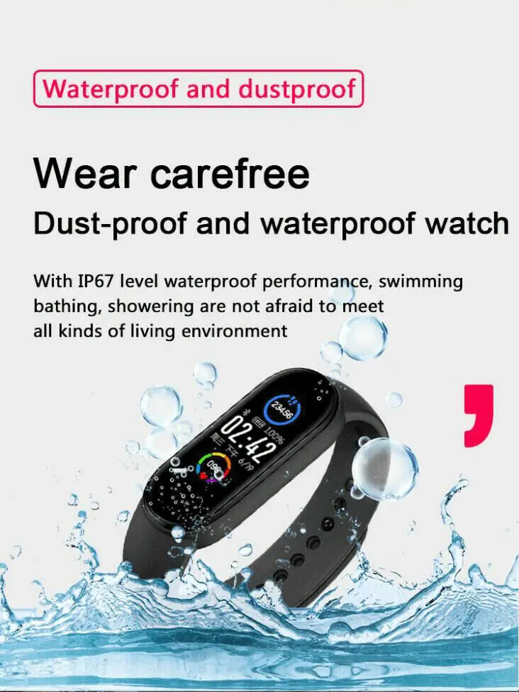 M5 Smart Band Waterproof Sport Smart Watch Men Woman Blood Pressure Heart Rate Monitor Fitness Bracelet For Android IOS