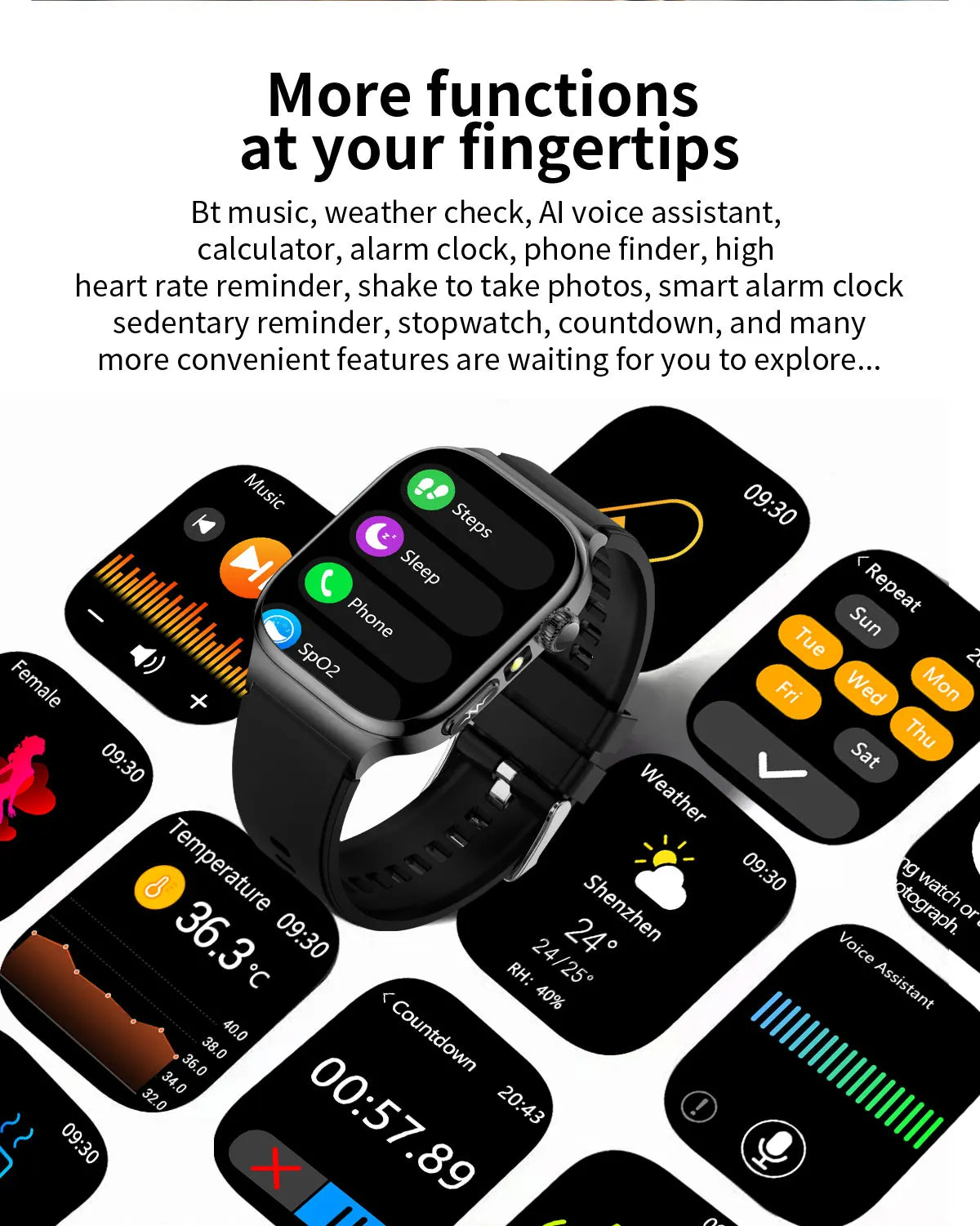 2025 New Smart Watches For man Health ECG+HRV Blood Oxygen Uric Acid Fitness Sport Tracker Watch body fat Sleep Call Smartwatch