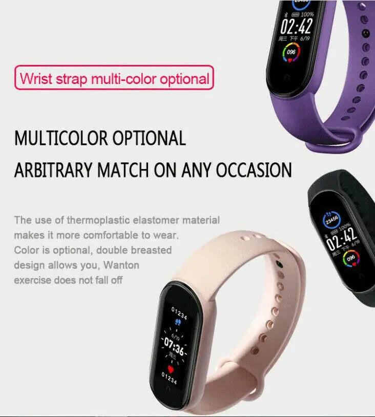 M5 Smart Band Waterproof Sport Smart Watch Men Woman Blood Pressure Heart Rate Monitor Fitness Bracelet For Android IOS